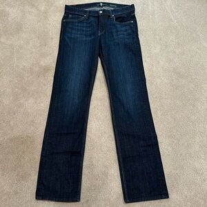 7 for all mankind slimmy blue jeans 32 waist